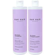 Load image into Gallery viewer, NAK HAIR - Platinum Blonde Trio Shampoo, Conditioner 375ml + Treatment 150ml
